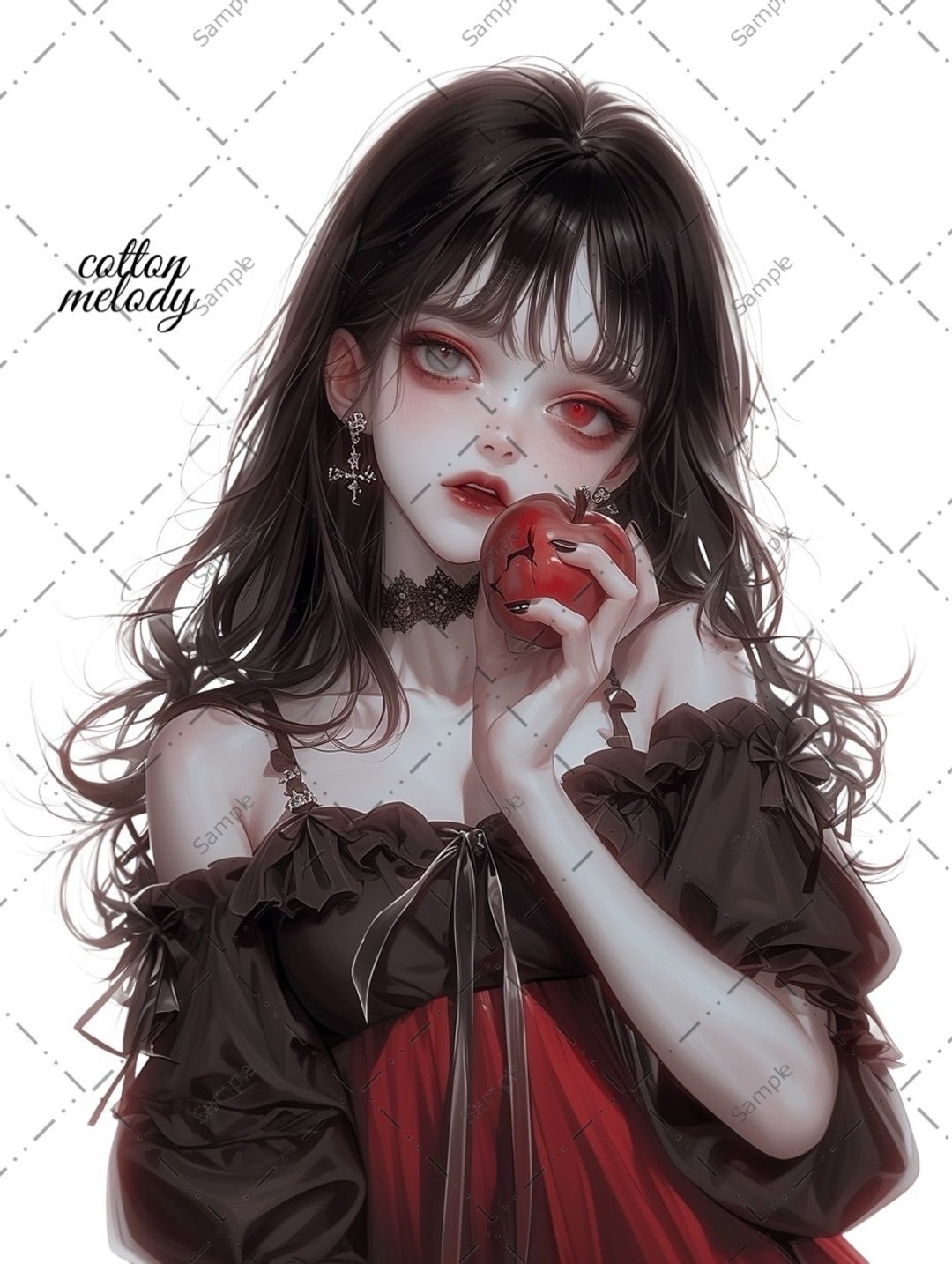 original sticker no.1398 人物贴纸 原创贴纸 人物贴纸 女孩贴纸 原创人物贴纸 - 贴纸 - 纸 