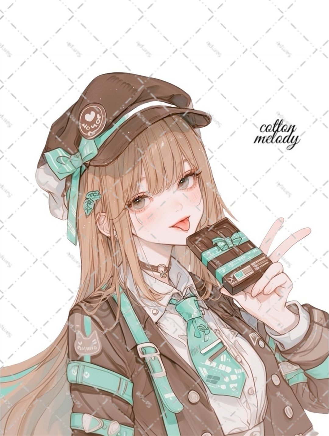 original sticker no.6649 人物贴纸 原创贴纸 人物贴纸 女孩贴纸 原创人物贴纸 - 贴纸 - 纸 