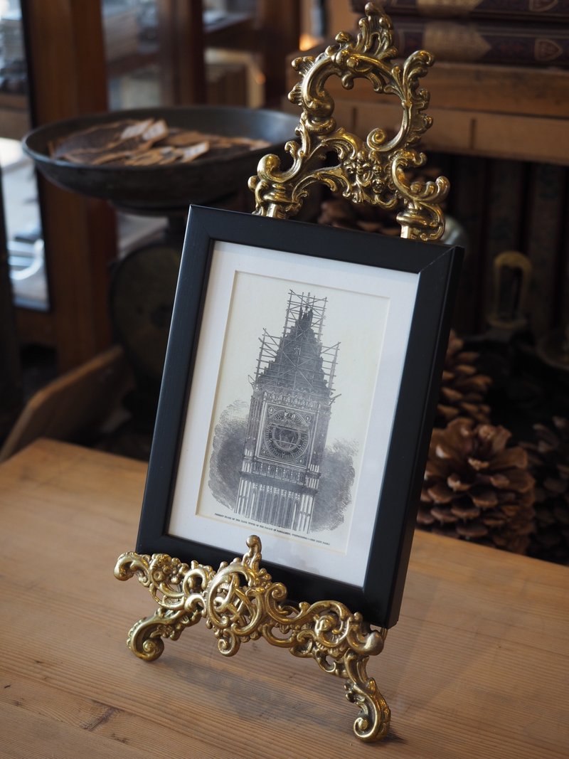 英国百年伦敦画报复刻明信片＋实木相框 - 摆饰 - 木头 黑色