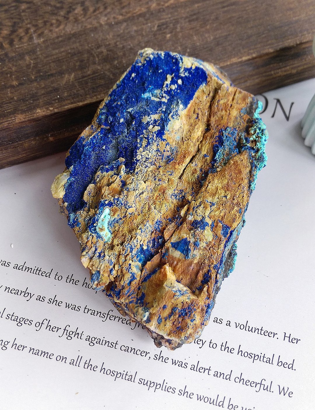 Azurite  安徽产地 蓝铜矿 硅孔雀石 共生矿 天然矿石 原矿 - 摆饰 - 其他材质 