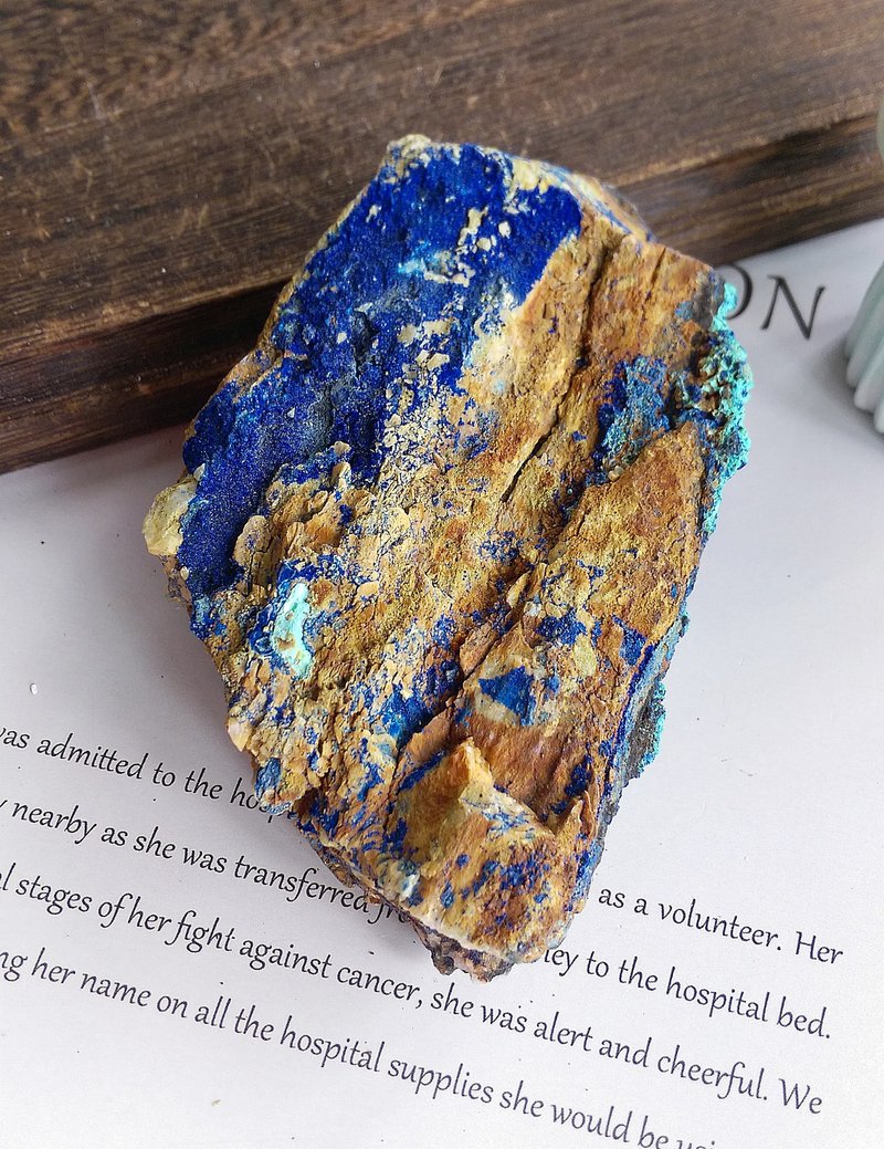 Azurite  安徽产地 蓝铜矿 硅孔雀石 共生矿 天然矿石 原矿 - 摆饰 - 其他材质 