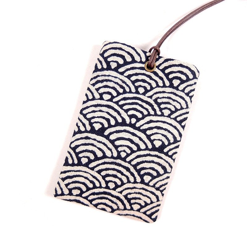 悠游卡 证件套 名片卡套  卡袋-青海波 - 行李吊牌 - 棉．麻 蓝色