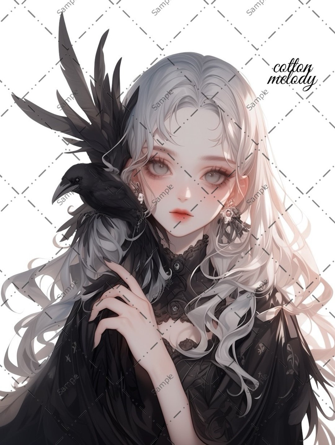 original sticker no.1579 人物贴纸 原创贴纸 人物贴纸 女孩贴纸 原创人物贴纸 - 贴纸 - 纸 