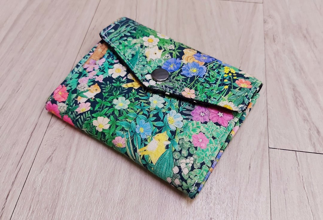 【短夹三层零钱包】日本设计师布-动物森林-手作零钱包-三层夹包 - 皮夹/钱包 - 棉 