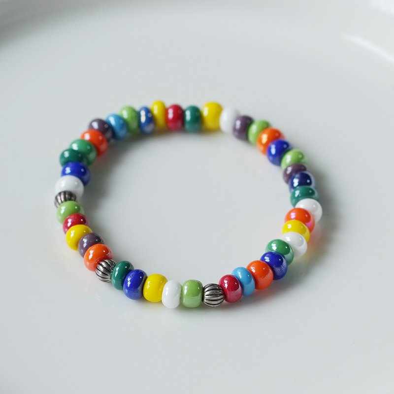 能带来好心情好运气的琉璃珠手链 - 手链/手环 - 琉璃 多色