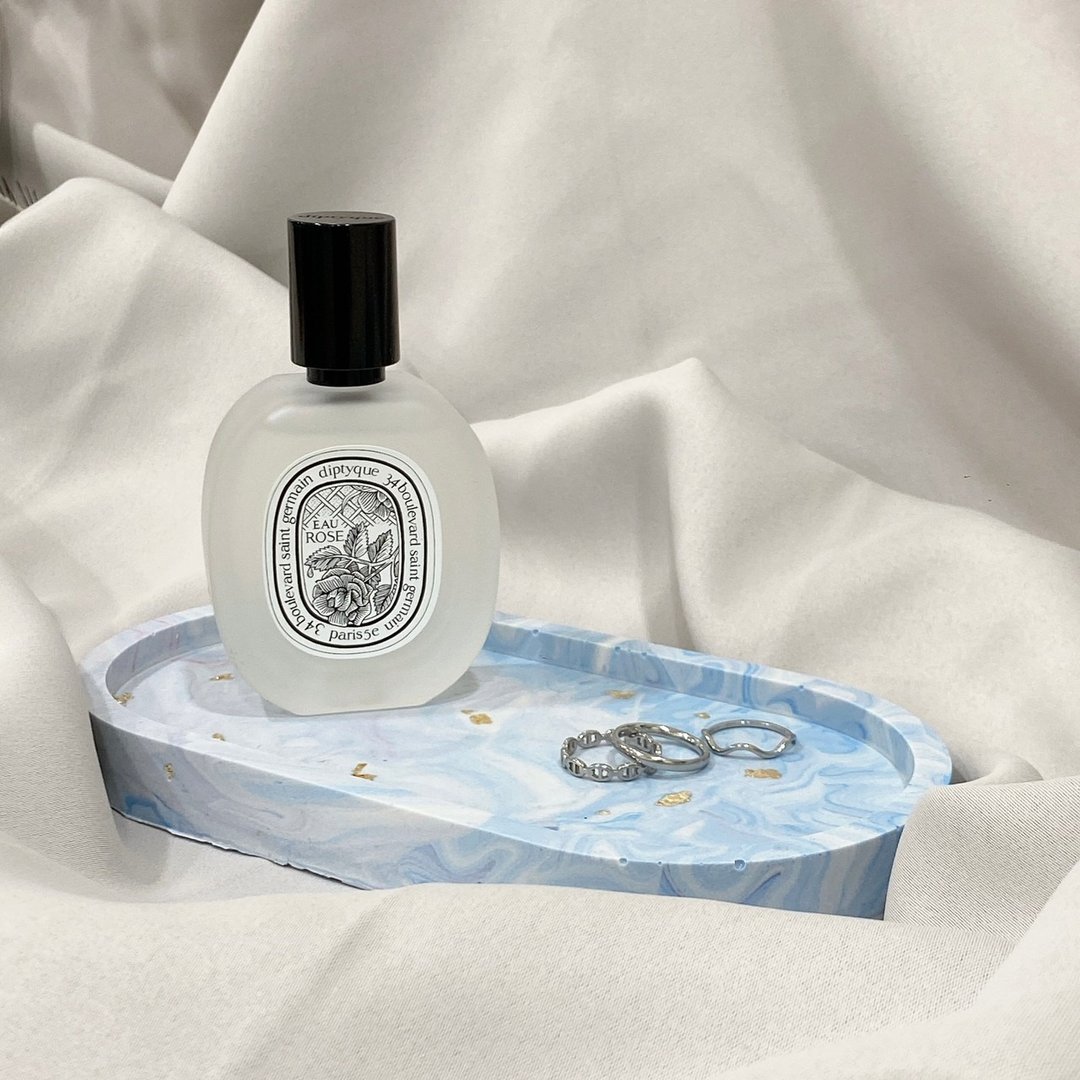 【大理石纹系列-蓝色Blue】置物盘 | 饰品盘 | 定制化礼品 - 摆饰 - 环保材料 蓝色