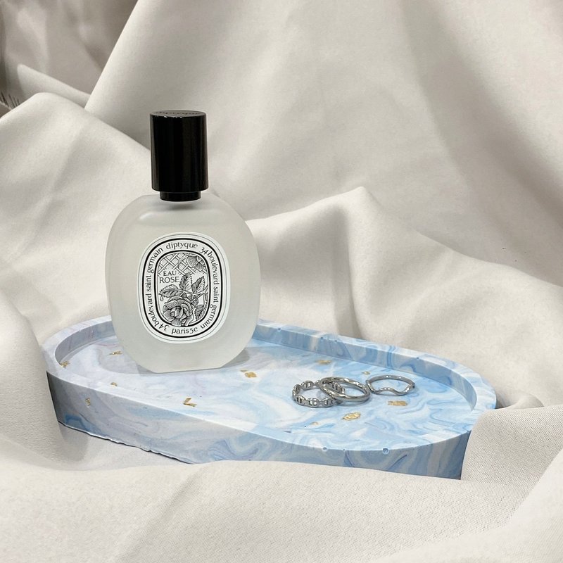 【大理石纹系列-蓝色Blue】置物盘 | 饰品盘 | 定制化礼品 - 摆饰 - 环保材料 蓝色