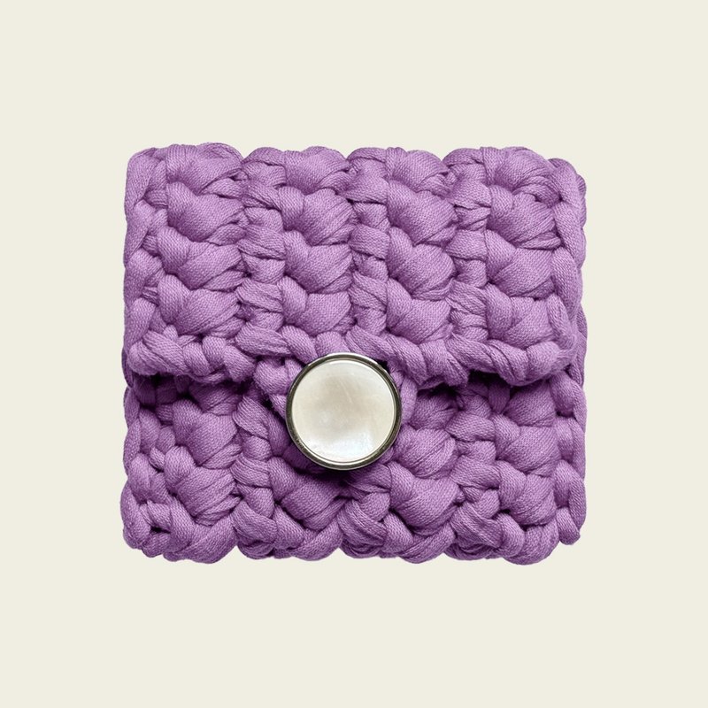 ontheblue纽扣盒_淡紫色 - 皮夹/钱包 - 棉．麻 