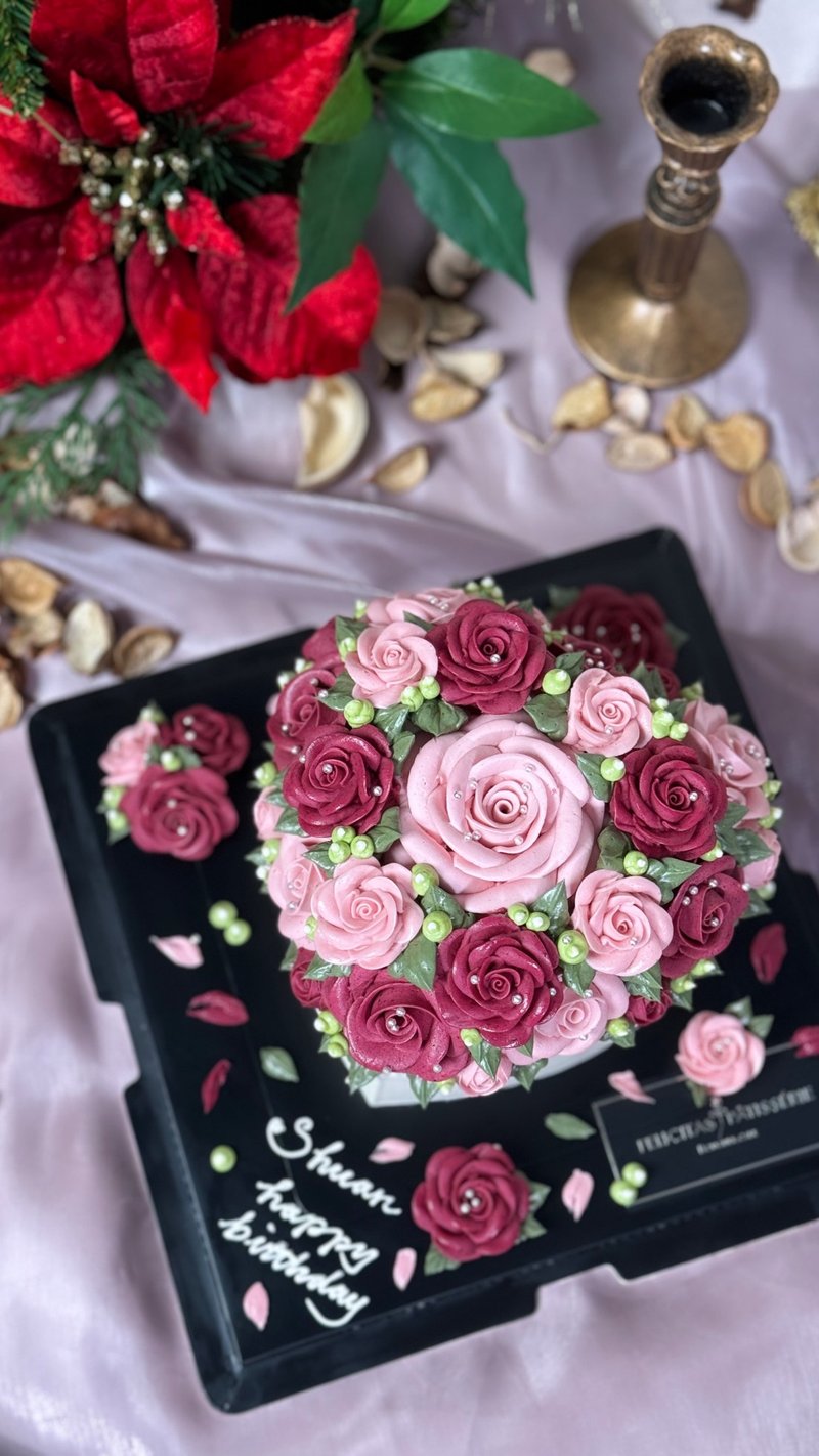 【定制化订单】6寸心心相印精装版/玫瑰花/五天后发货/限北市快递 - 蛋糕/甜点 - 新鲜食材 红色