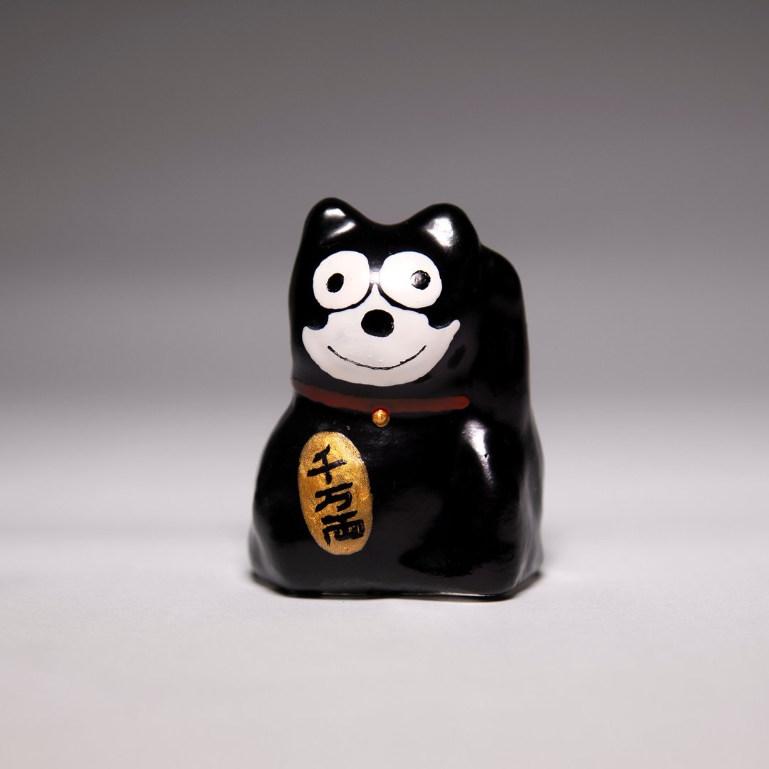 街头开运招财猫-菲力喵 - 摆饰 - 陶 白色