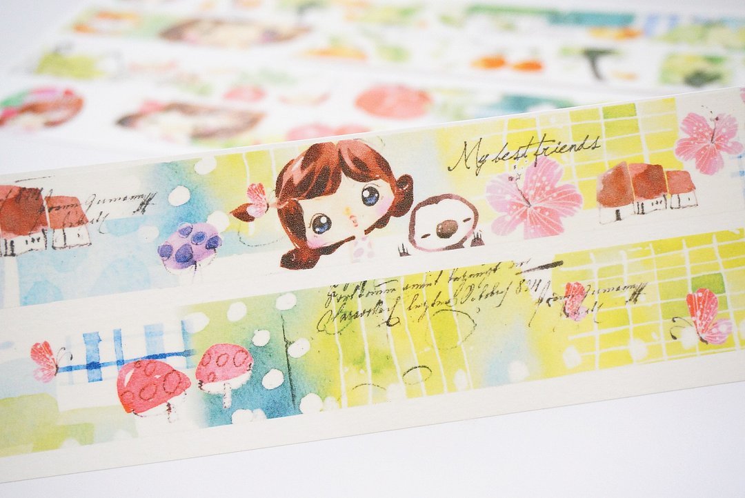 My Best Friends 日本和纸胶带 我与树懒款 新品 - 纸胶带 - 纸 