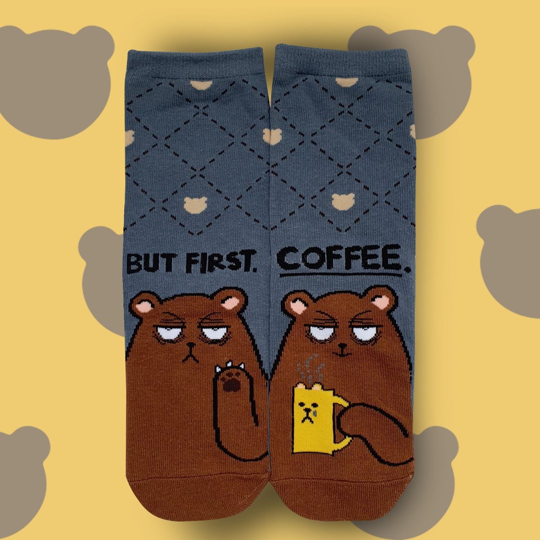 But first, coffee bear socks - 其他 - 棉 咖啡色