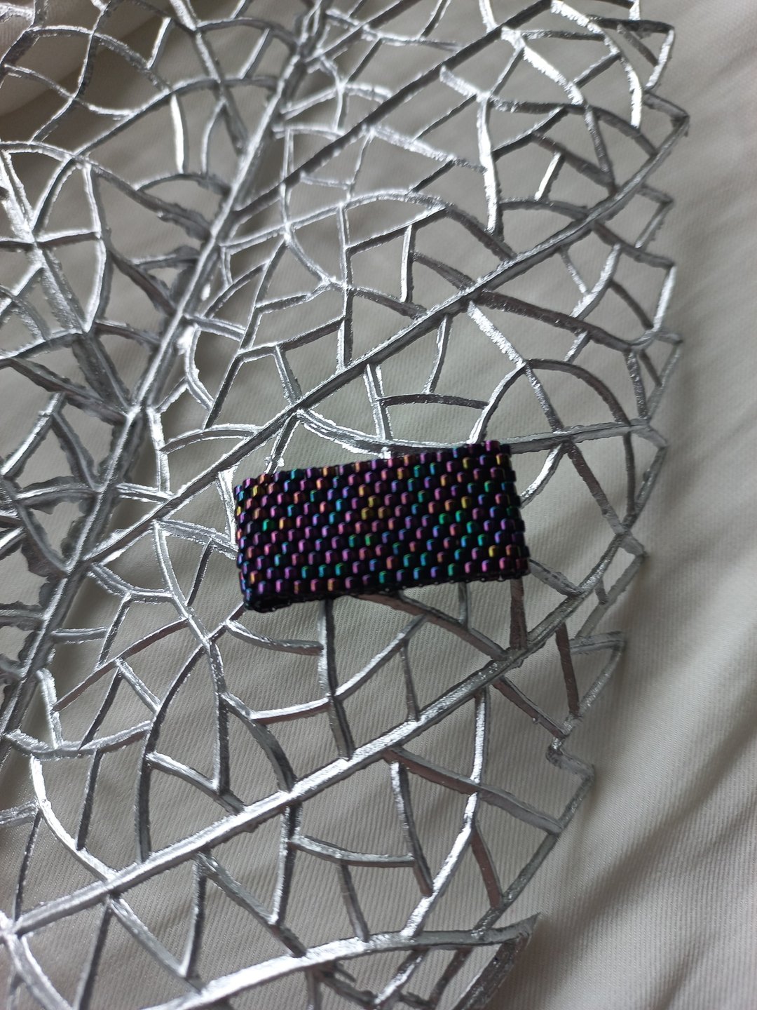 Beaded ring Miyuki Iris handmade jewelry - 戒指 - 琉璃 多色