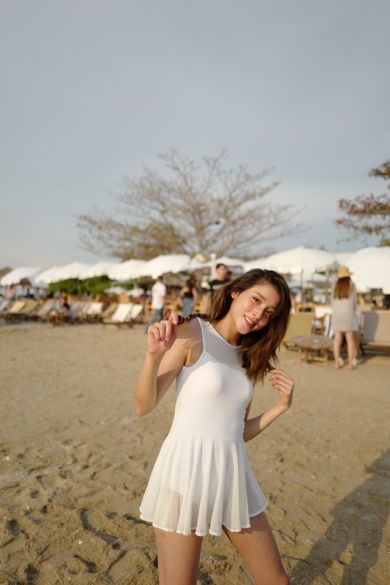 Kiss The Ocean (white) one-piece see through swimsuit / swimwear - 女装泳衣/比基尼 - 其他材质 白色