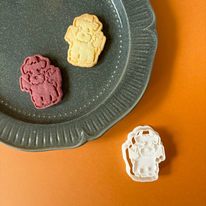 雪纳瑞 恶魔 狗狗 万圣节 【饼干模具】 - 厨房用具 - 塑料 白色