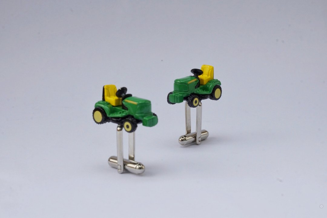 拖拉机 袖扣  Thrower Cufflink - 袖扣 - 其他金属 蓝色