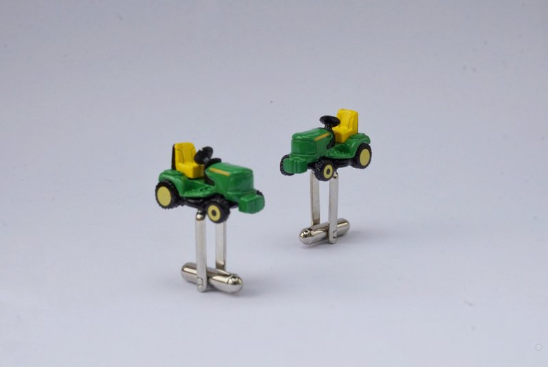 拖拉机 袖扣  Thrower Cufflink - 袖扣 - 其他金属 蓝色