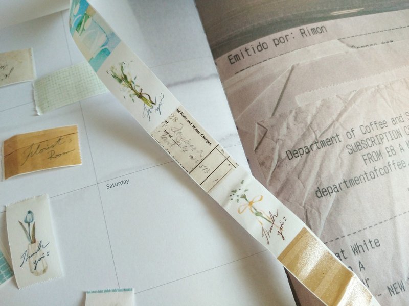 海之花房 和纸胶带 5m - 纸胶带 - 纸 蓝色