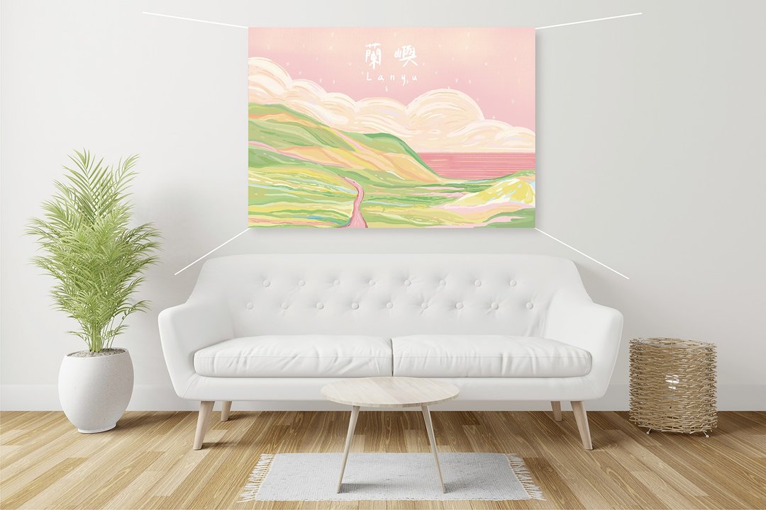 旅行的记忆-兰屿草原|挂布|布幔|居家装饰 - 海报/装饰画/版画 - 聚酯纤维 多色
