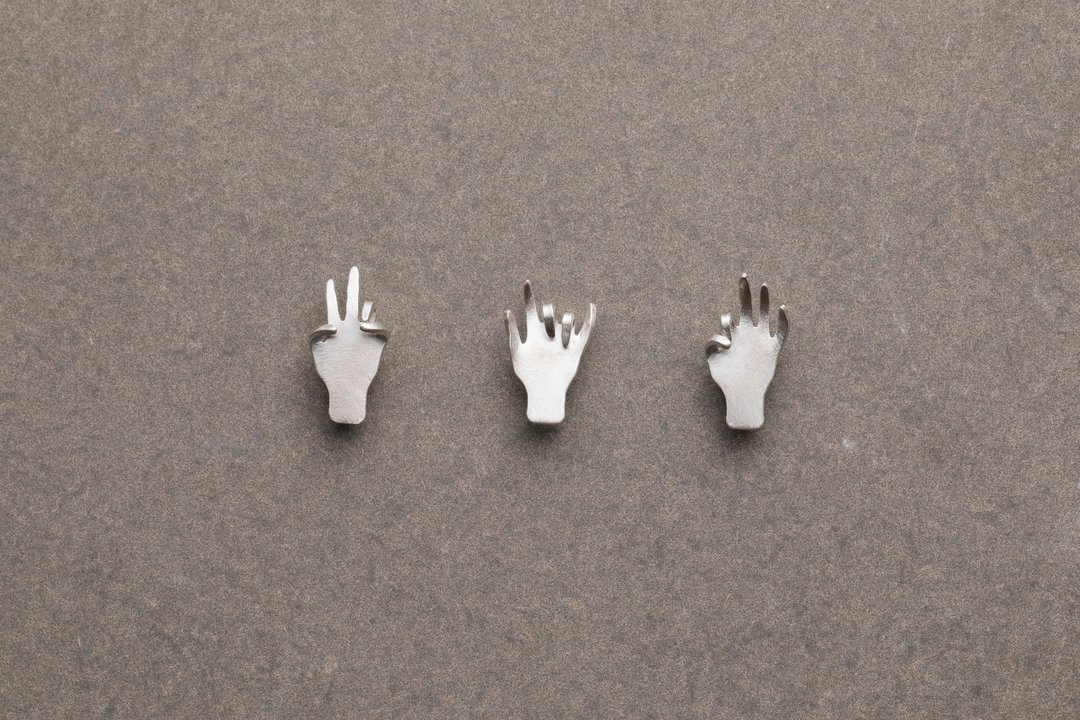 【 小手系 】 ROCK的项链 rock necklace - 纯银 - - 项链 - 其他金属 银色
