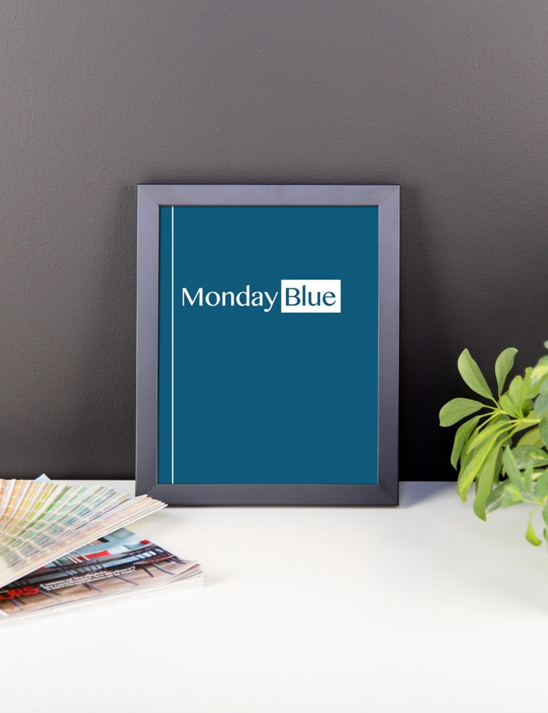 框架海报 - Monday Blue (8" x 10") - 画框/相框 - 纸 蓝色