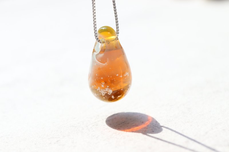 澄光 骨灰琉璃订制 玻璃项链 骨灰 生命纪念 - 其他 - 玻璃 金色