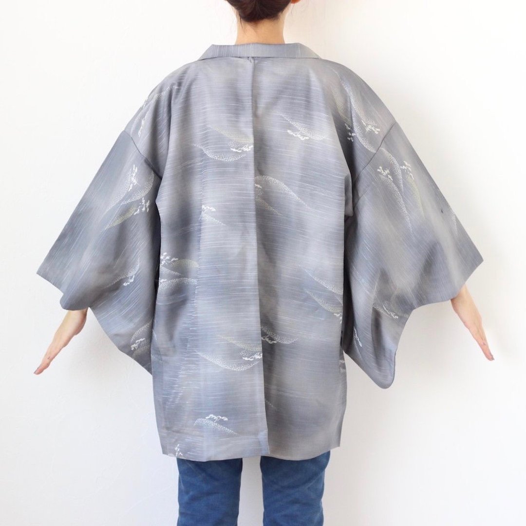 日本风景和服、羽织外套、日式和服、和服夹克 /3372 - 女装休闲/机能外套 - 聚酯纤维 蓝色