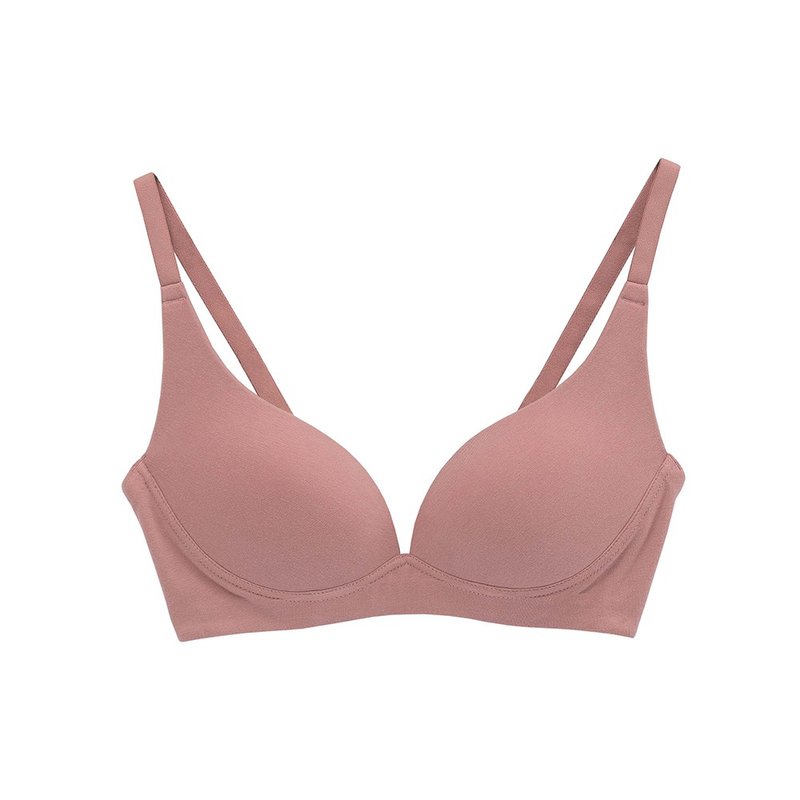 舒棉托胸内衣-玫红 - 女士内衣裤 - 棉．麻 红色