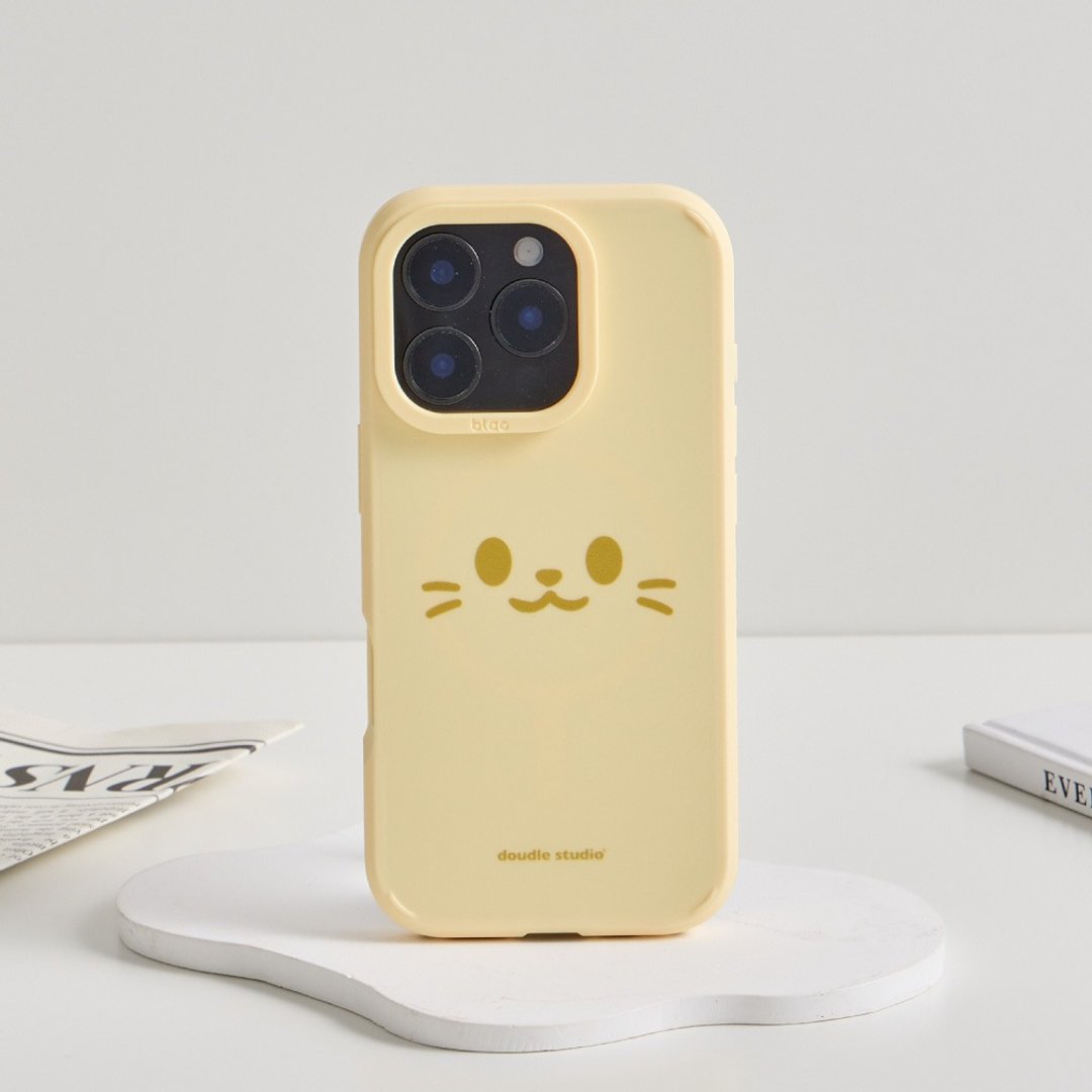 doudle studio喵喵表情峡谷强悍MagSafe iPhone手机壳-奶油黄 - 手机壳/手机套 - 塑料 多色