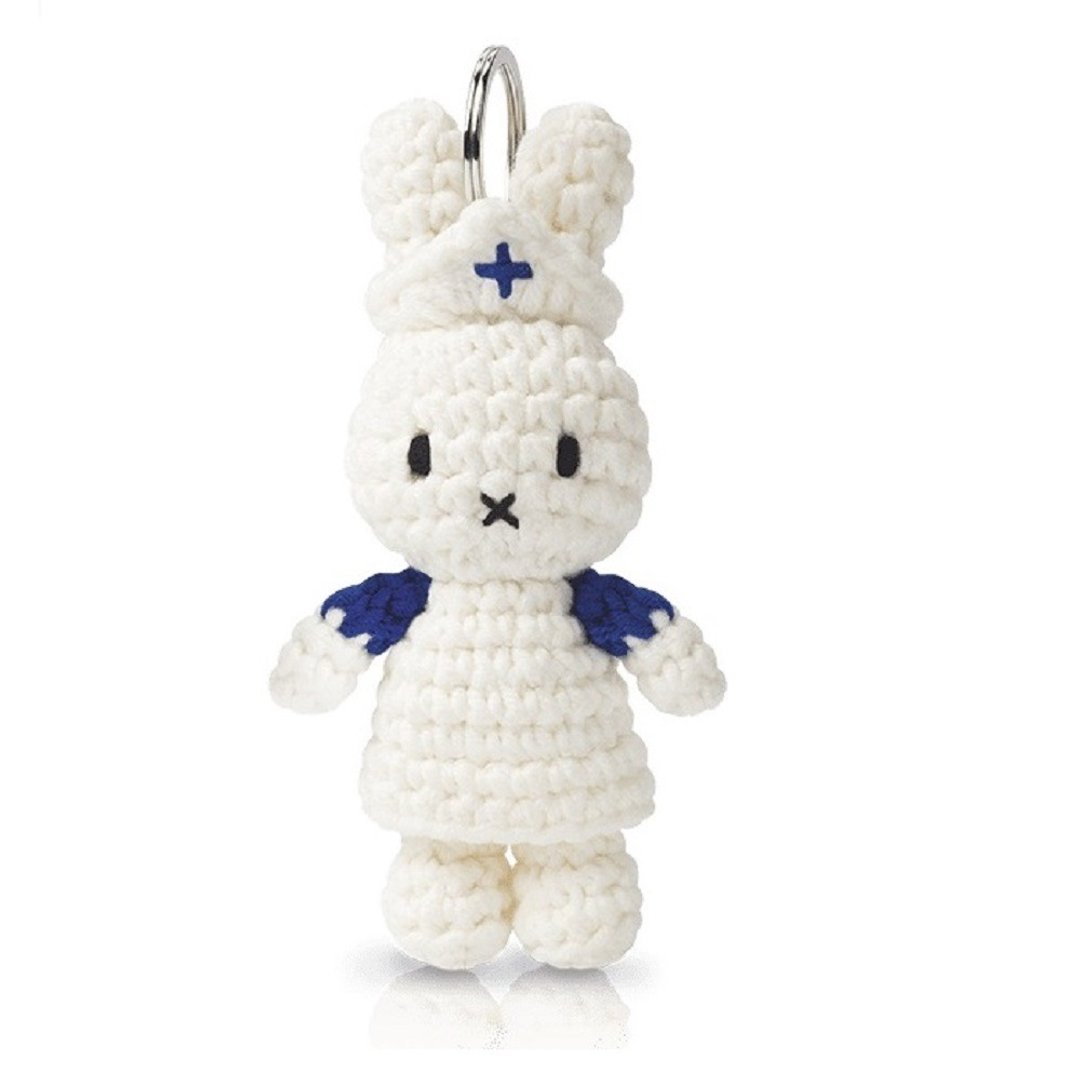 荷兰 Just Dutch | Miffy 手工编织 UMC 联名款 钥匙圈  护士 - 玩偶/公仔 - 棉 白色