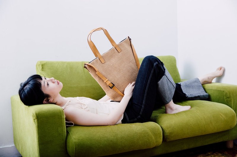 认真考虑一定要自己留下一件仅剩下的一件要不要释出 气质佳人 潮麻包 环保袋 - 侧背包/斜挎包 - 棉．麻 卡其色