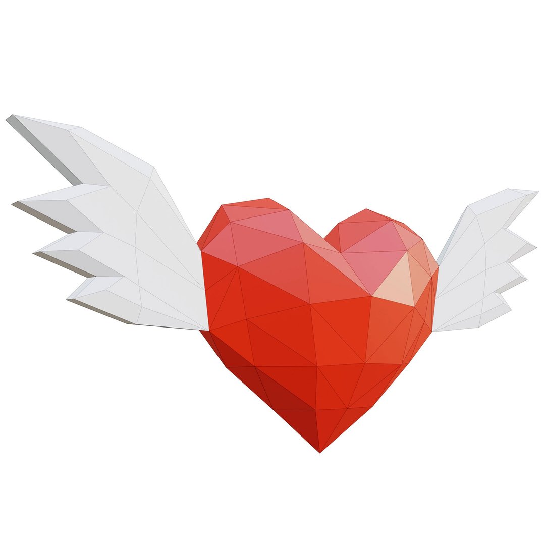 DIY Paper Heart With Heart 3D Papercraft Printable PDF - 手工艺教程/工具书 - 其他材质 