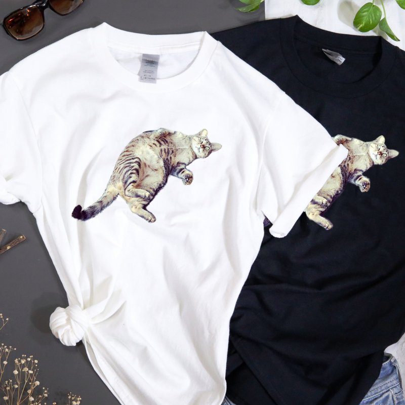 懒猫的诱惑 穿上它拥抱舒适 T-shirt 礼物 可订制 客制 帽T 四季 - 中性连帽卫衣/T 恤 - 棉．麻 多色