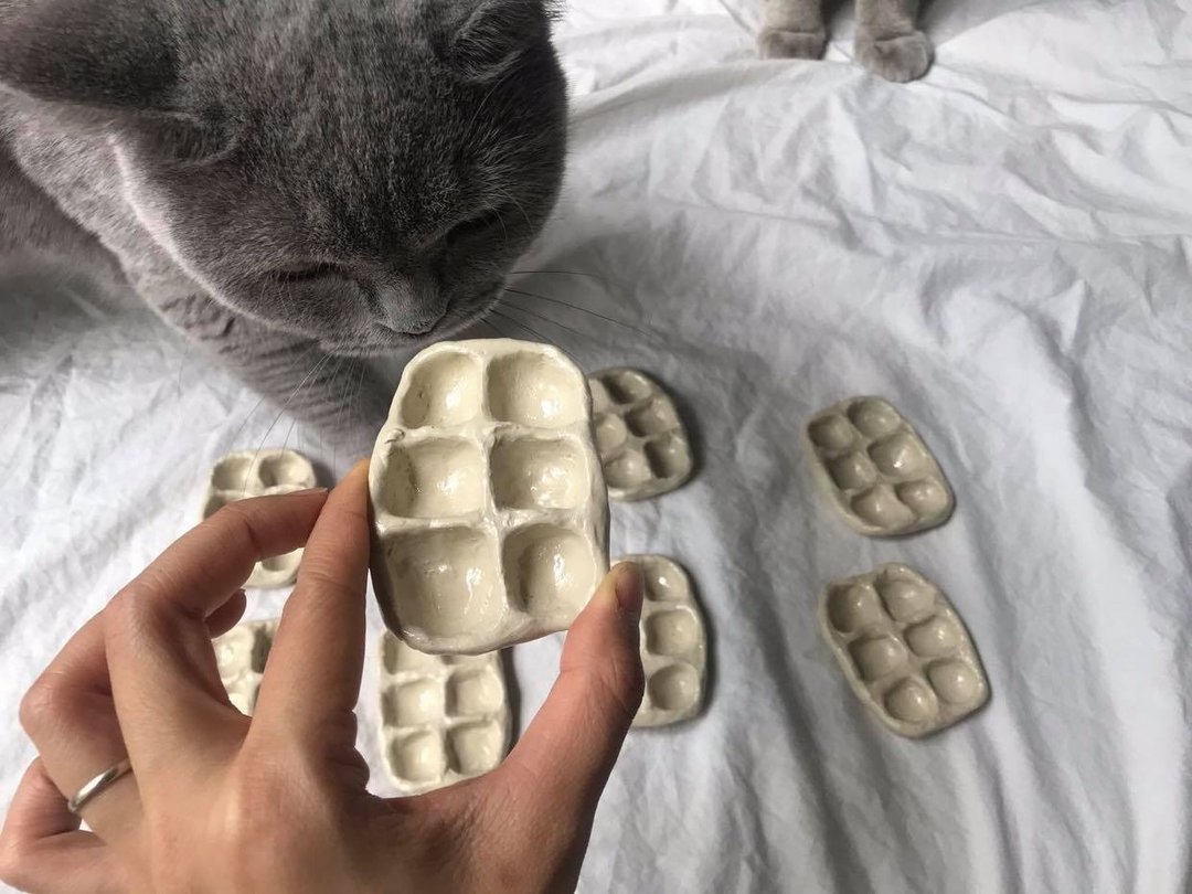 Handmade ceramic palette - 其他 - 陶 白色