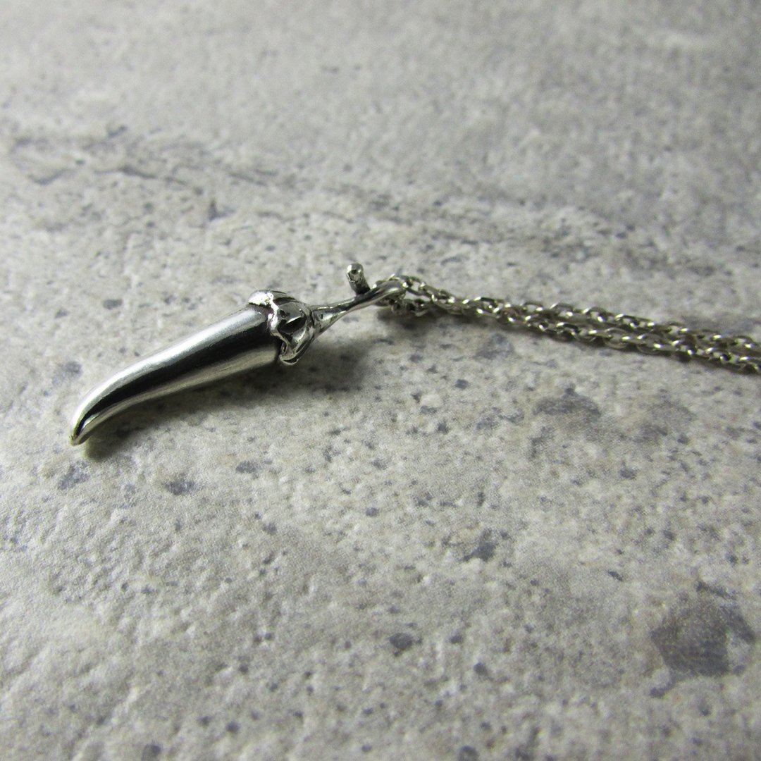 chili necklace_辣椒项链 925银 限量 婚戒订制 台湾品牌 植物 - 项链 - 银 银色