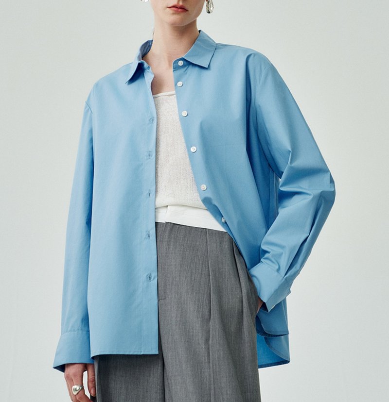 【免烫抗皱】法式簡約/减龄正肩/通勤衬衣 - 女装衬衫 - 棉．麻 多色