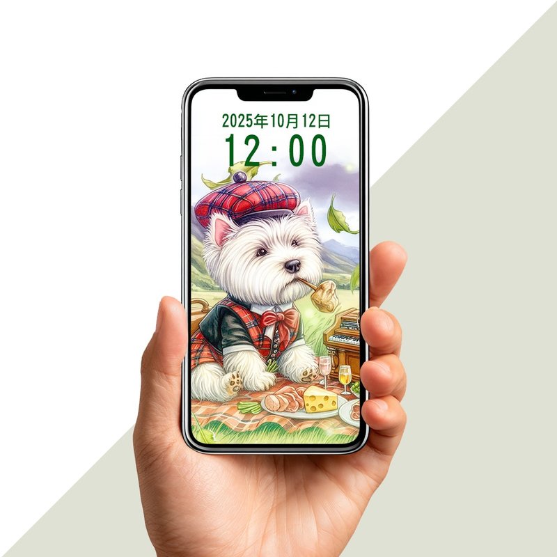 高地野餐趣 手机桌布插画 8 张 1 套组 - 电脑手机桌布/贴图/App 图示 - 其他材质 