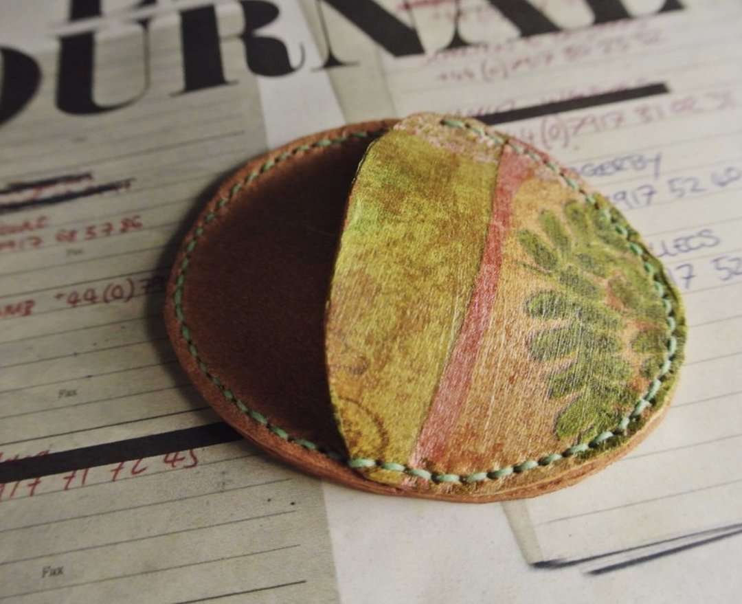 T - C  Vintage Style Leather Coin Purse - 零钱包 - 真皮 