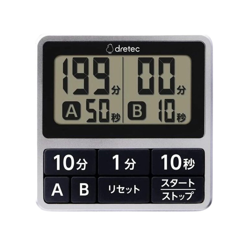 Dretec 防水双计时器 T-618 - 时钟/闹钟 - 塑料 黑色