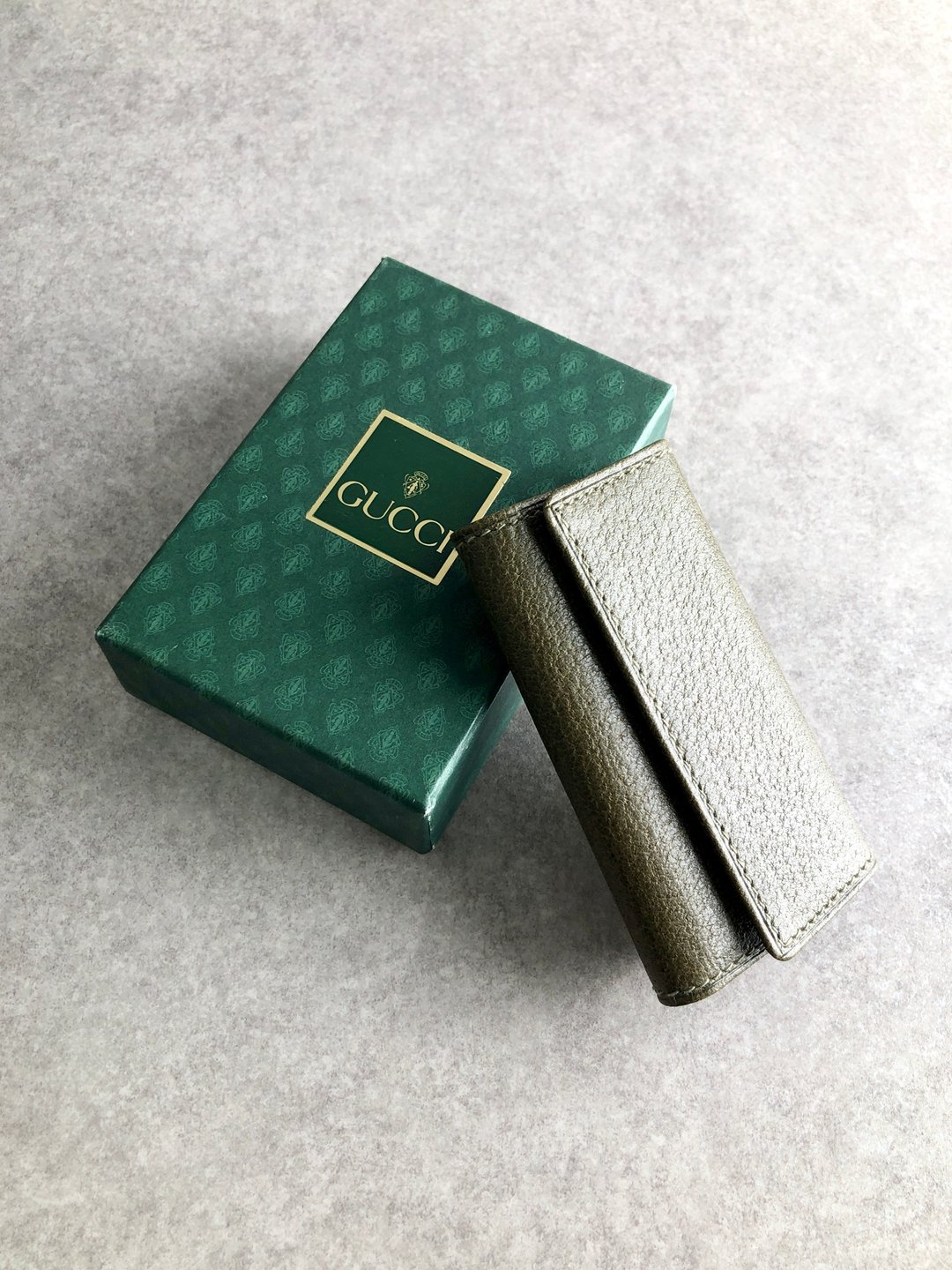[日本直送，品牌二手包] GUCCI 钥匙包，绿皮革，4 环，复古，旧款，sut57n - 钥匙链/钥匙包 - 真皮 绿色
