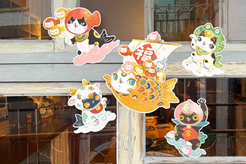 Fishcat福星帮 春联  猫 五入 马年春联 - 红包/春联 - 纸 多色