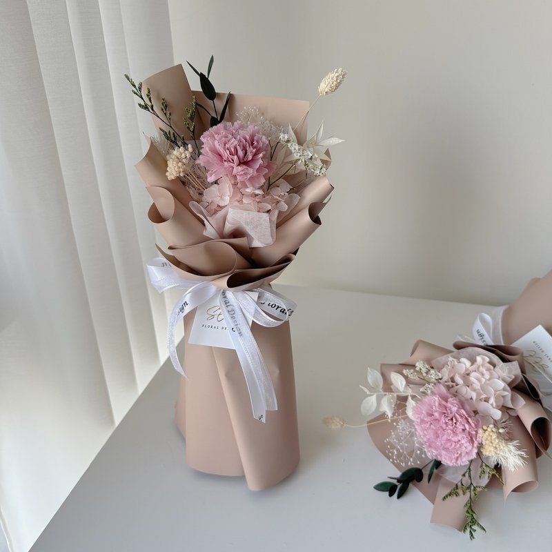 SEE 看见花艺设计 |永生康乃馨 |母亲节 |紫粉微语康乃馨花束 - 干燥花/捧花 - 植物．花 