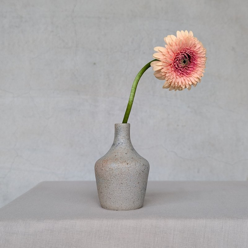 点点芝麻 灰蓝小口花器 摆饰 - 花瓶/陶器 - 陶 