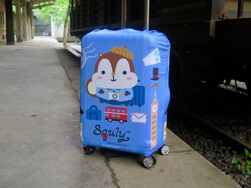 Squly 24-26寸 行李箱保护套/旅行箱套/行李箱外套 - I002SQE - 行李箱/行李箱保护套 - 尼龙 蓝色