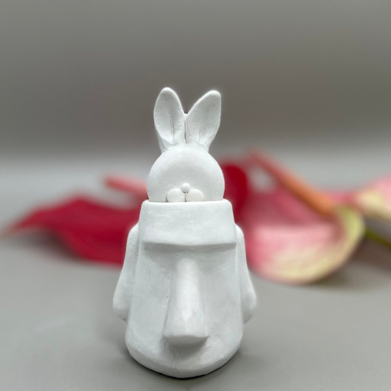 24小时超快出货 500元 过年礼 巨石像 摩艾 Moai与兔 扩香交换礼 - 其他 - 其他材质 白色