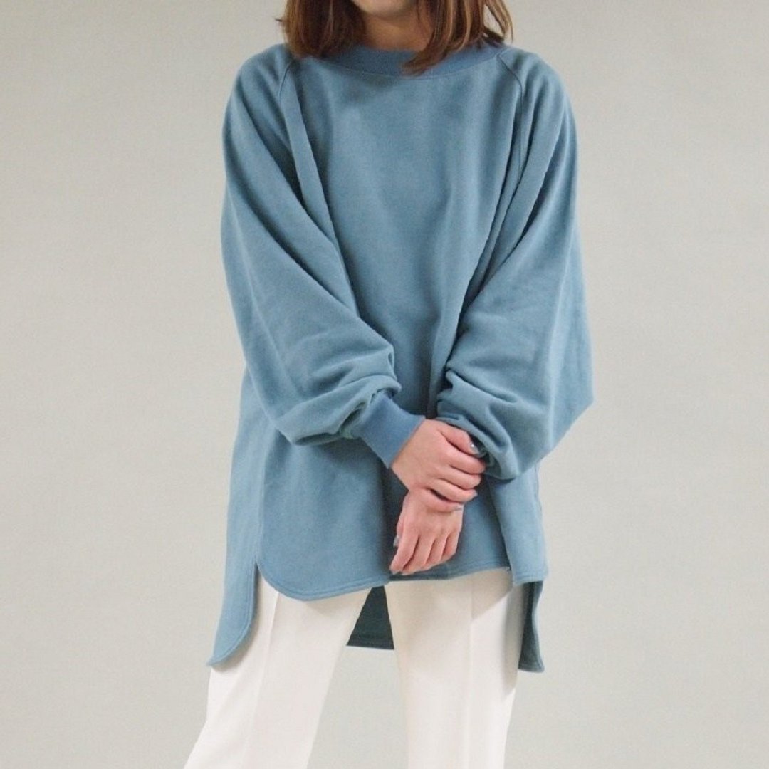 Made in Japan Back Ruffle Sweat Pullover-1302- - 女装上衣 - 棉 