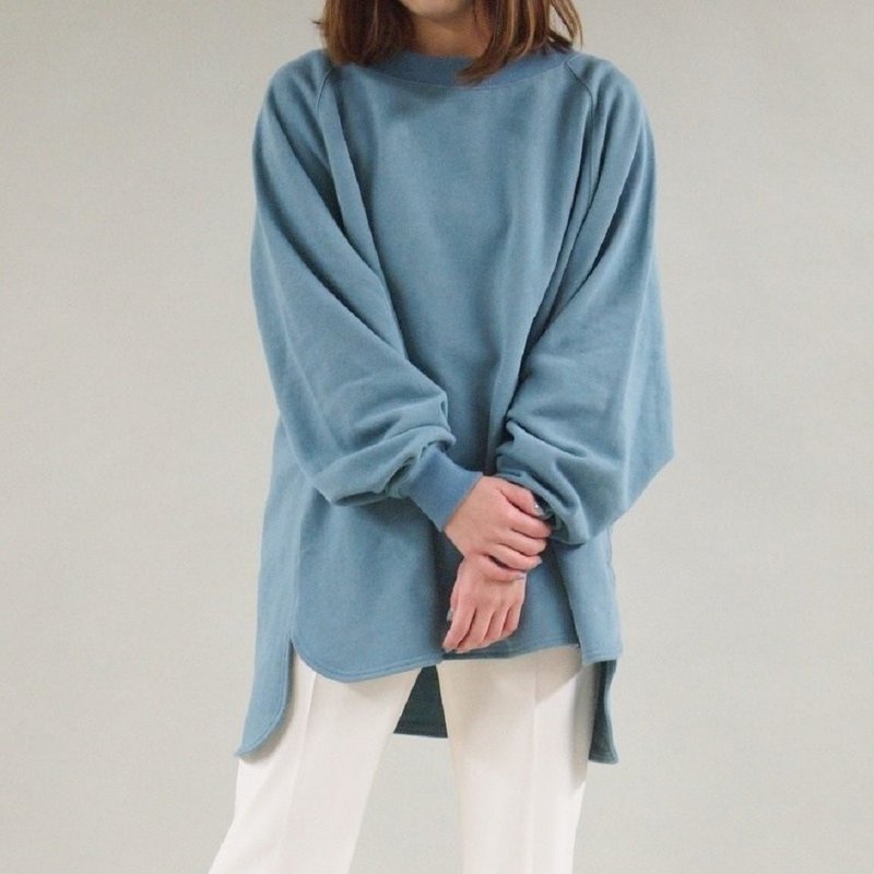 Made in Japan Back Ruffle Sweat Pullover-1302- - 女装上衣 - 棉．麻 
