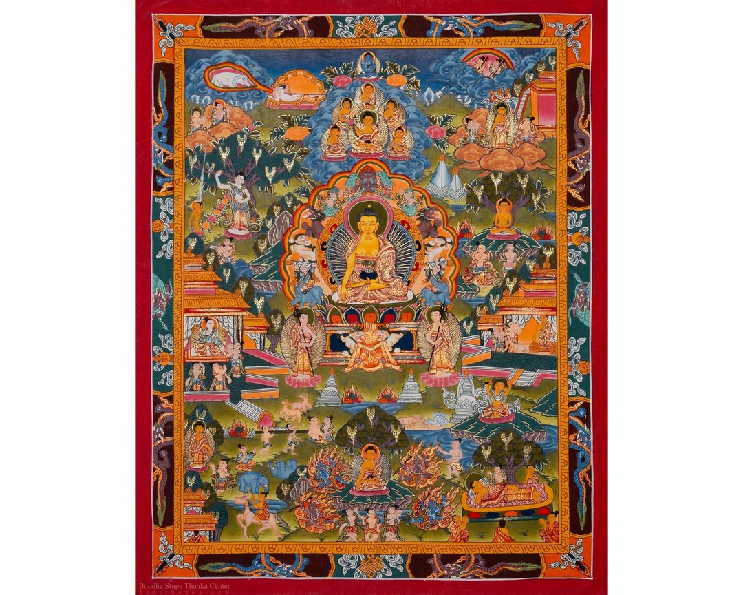 唐卡编年史 描绘佛陀的生平 - 墙贴/壁贴 - 其他材质 多色