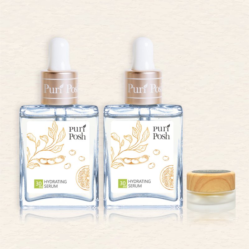 毛豆焕妍紧致精华液 2入组 - 净白透亮 台湾小农 毛豆香檬植萃 - 精华液/安瓶 - 其他材质 透明