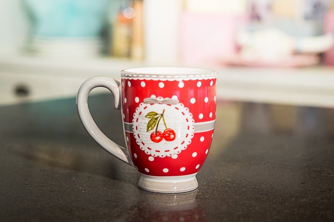 法式樱桃系列个人杯 (红色) - 茶具/茶杯 - 瓷 红色